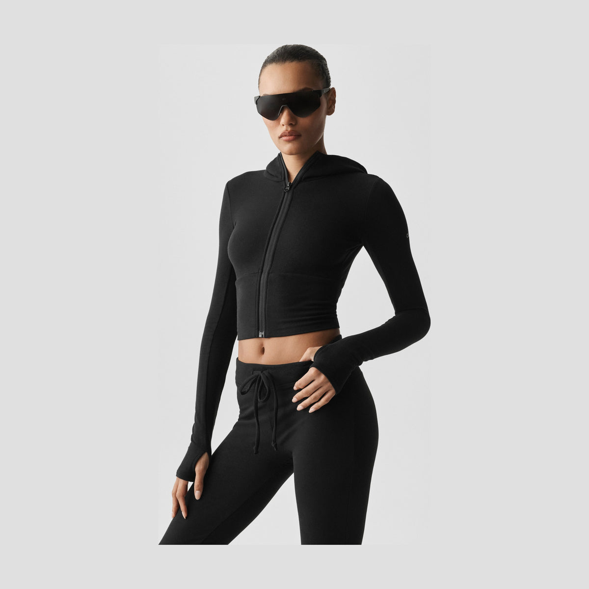 Alo Yoga Sway Full Zip Hoodie - Black