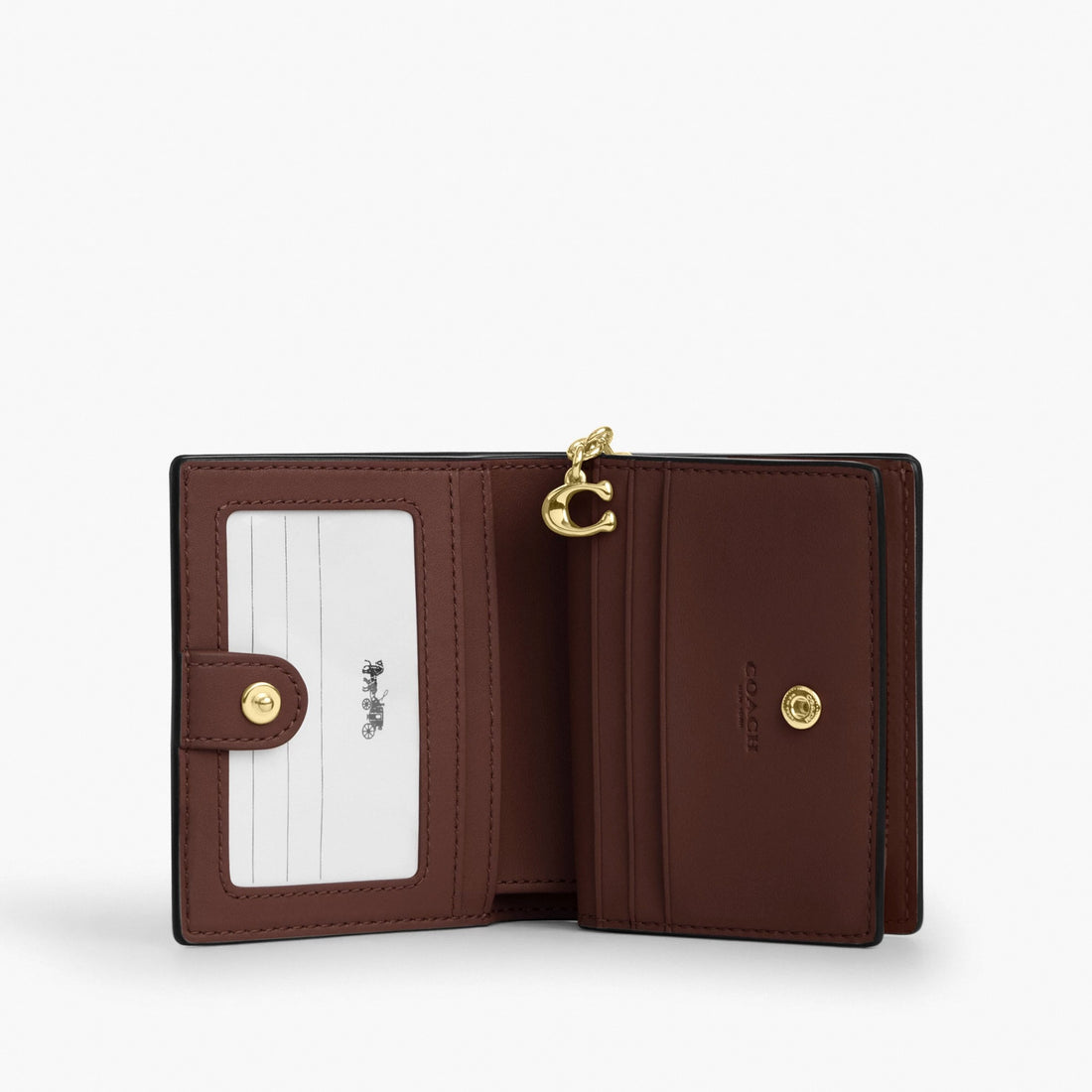 Coach Snap Wallet With Charm - Gold/Maple