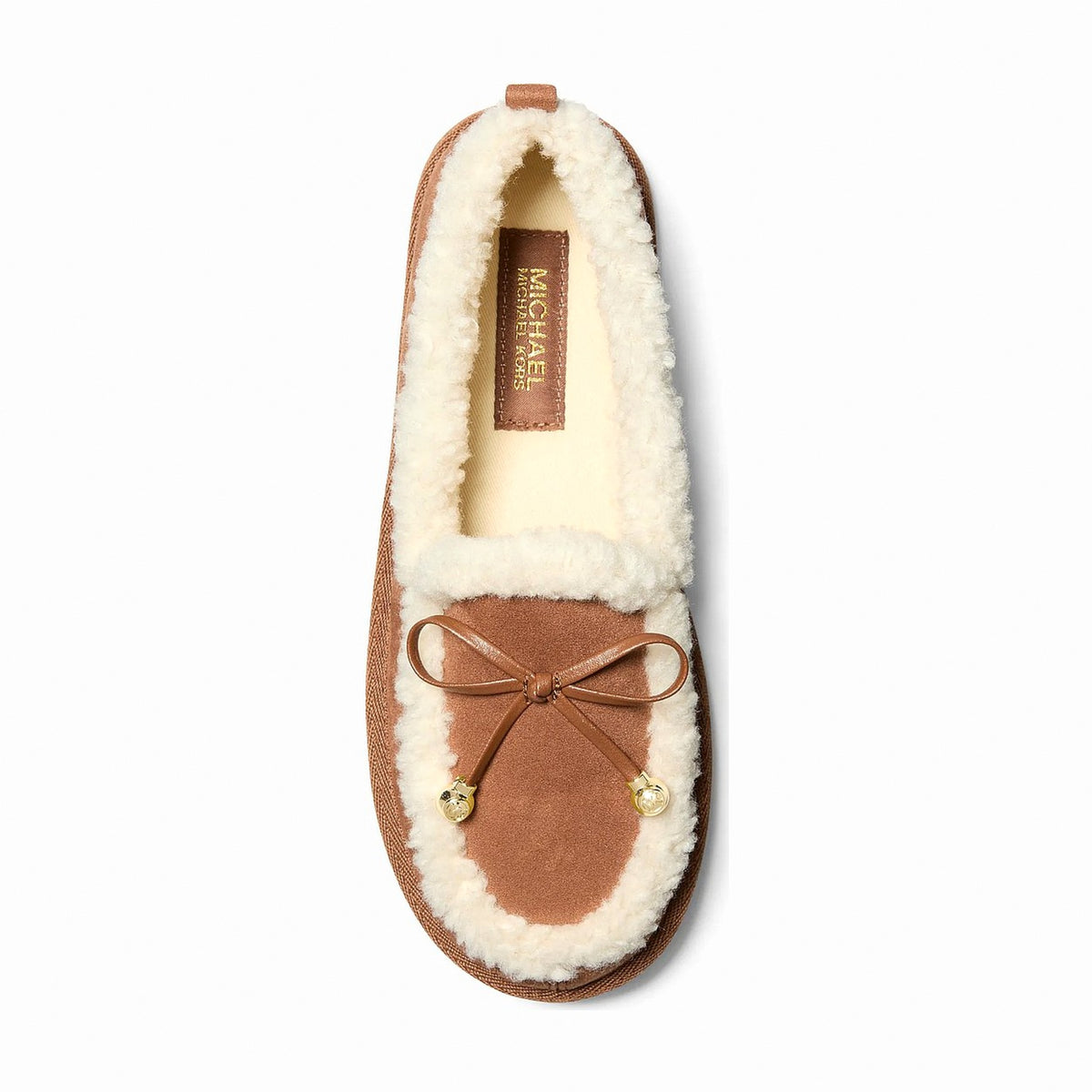 Michael Kors Jo Microsuede and Sherpa Moccasin - LUGGAGE