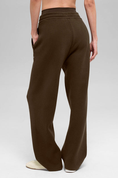 Alo Yoga Scholar Straight Leg Sweatpant - Espresso