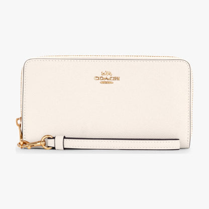 Coach Long Zip Around Wallet - Gold/Chalk