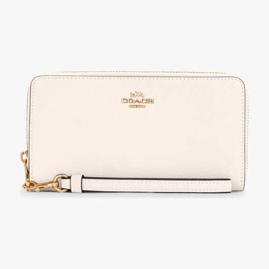 Coach Long Zip Around Wallet - Gold/Chalk