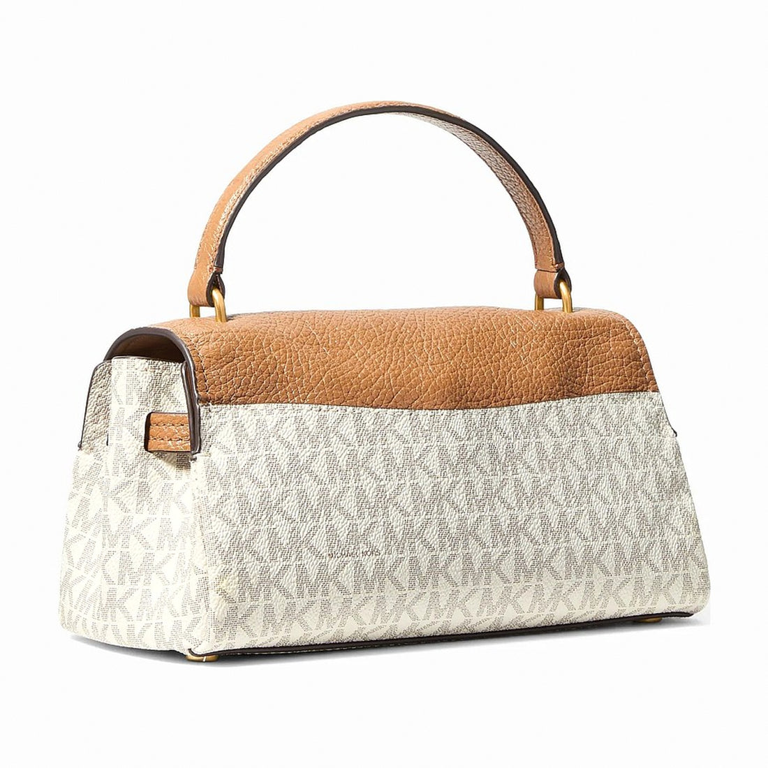 Michael Kors Hamilton Extra-Small Signature Logo Soft Crossbody Bag - VANILLA/ACORN