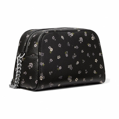 Michael Kors Ashton Extra-Small Floral Printed Camera Crossbody Bag - BLACK