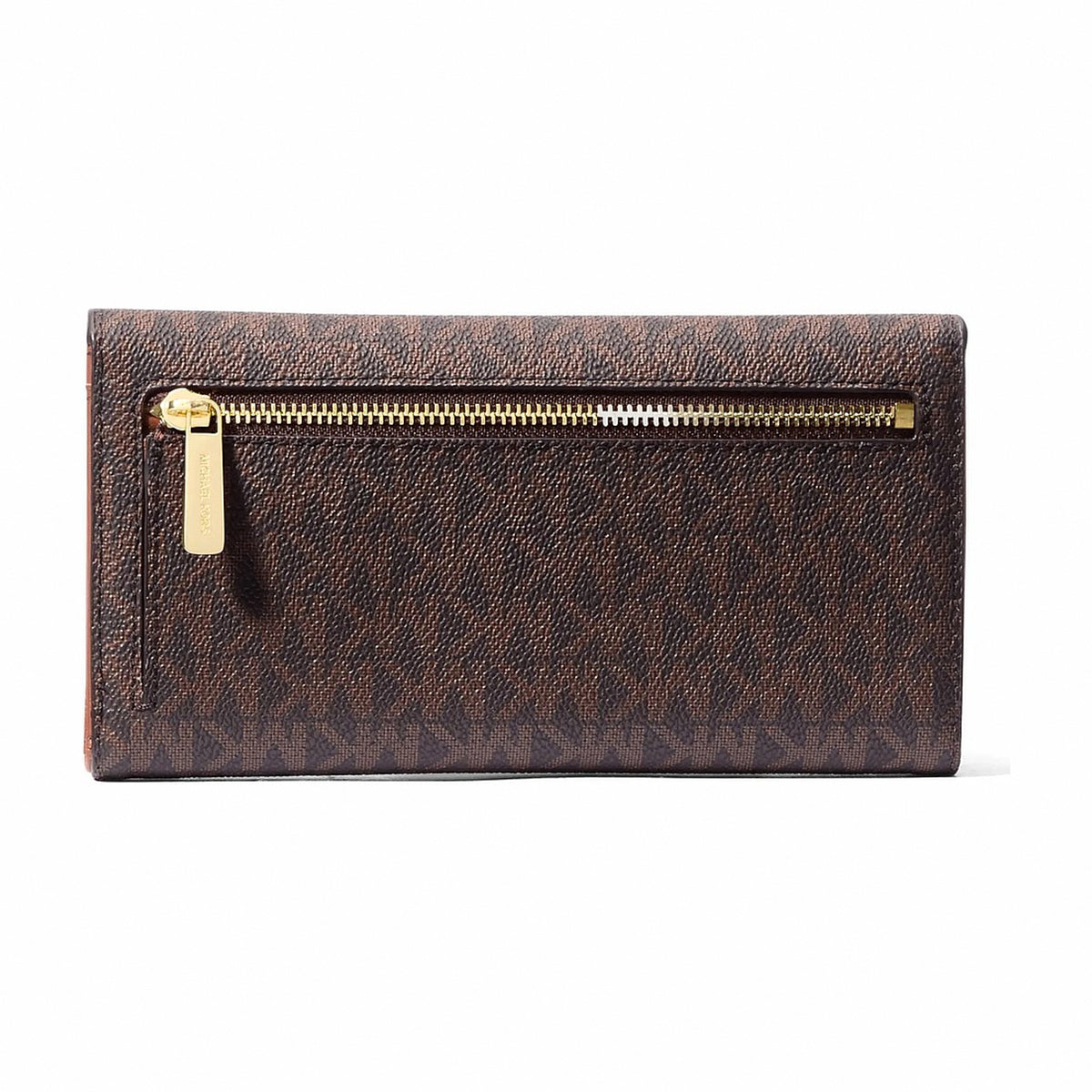 Michael Kors Jet Set Large Logo Tri-Fold Wallet - BROWN