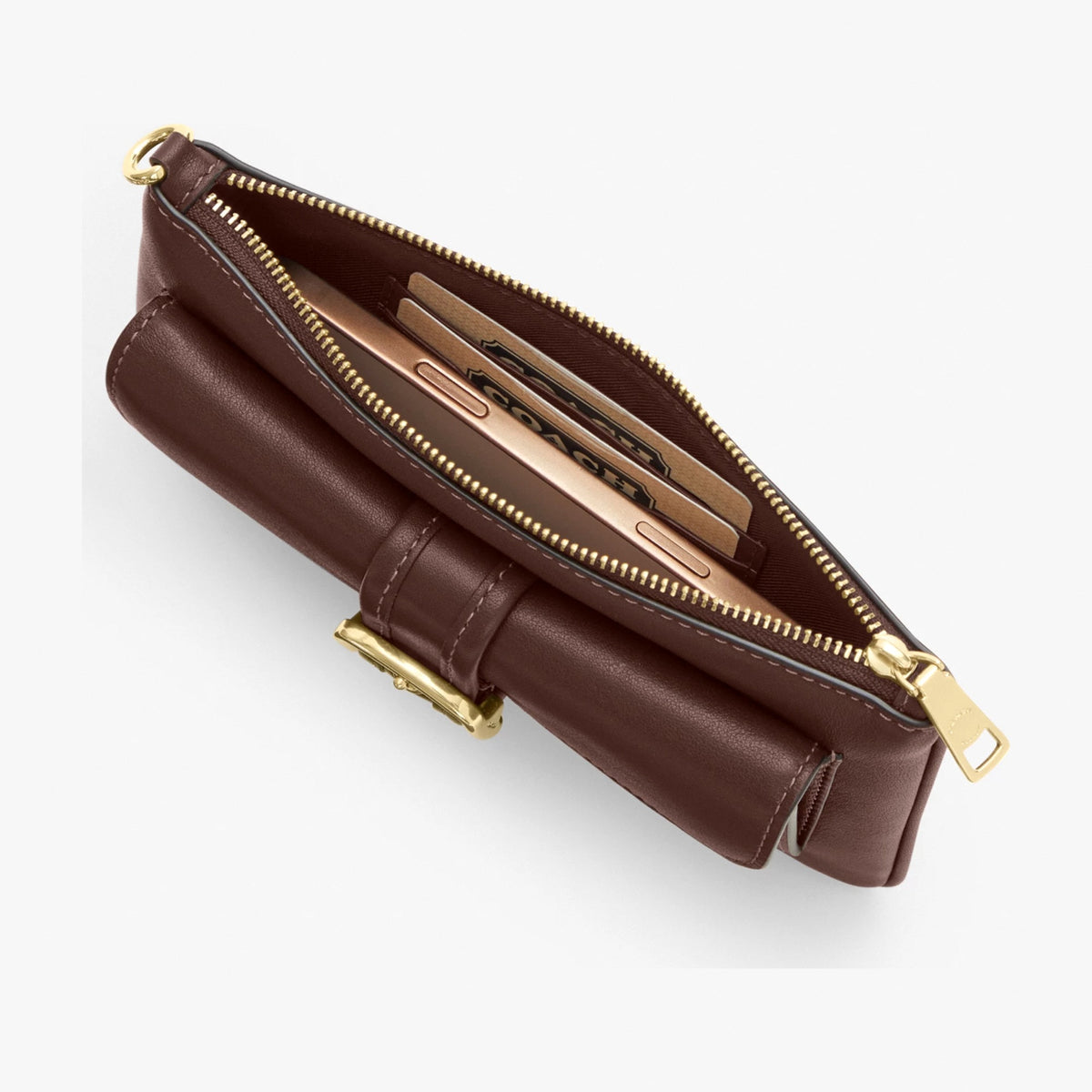 Coach Ashton Wristlet - Gold/Maple
