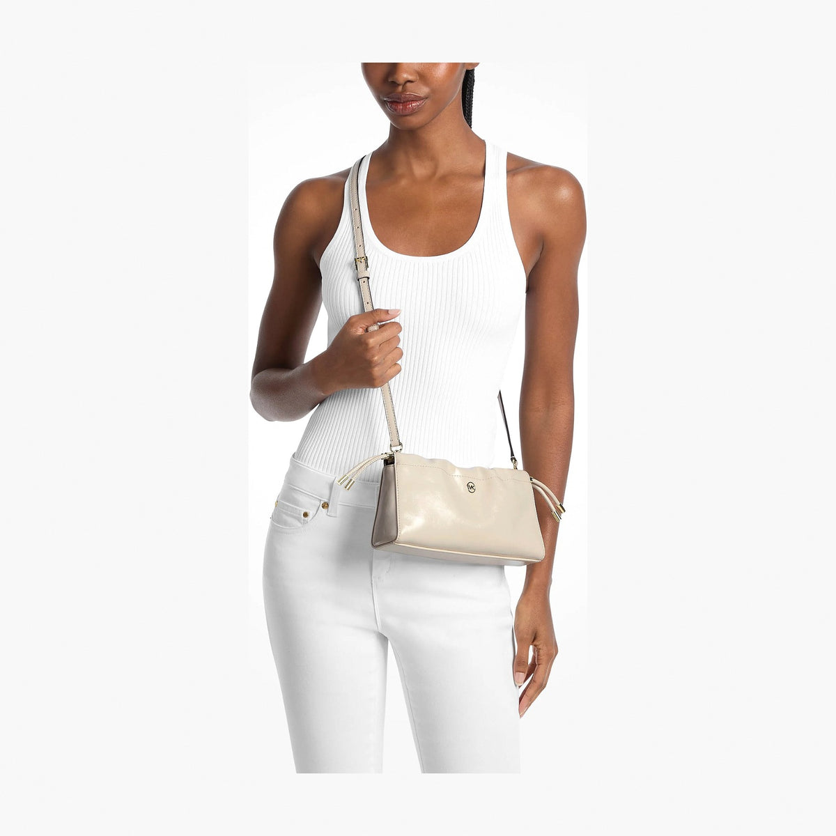Michael Kors Matilda Small Cinched Crossbody Bag - LT CREAM