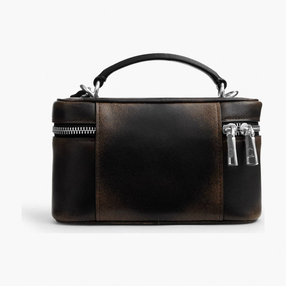 Coach Rainer Crossbody Bag 18 With Pocket In Loved Leather - Silver/Black Brown