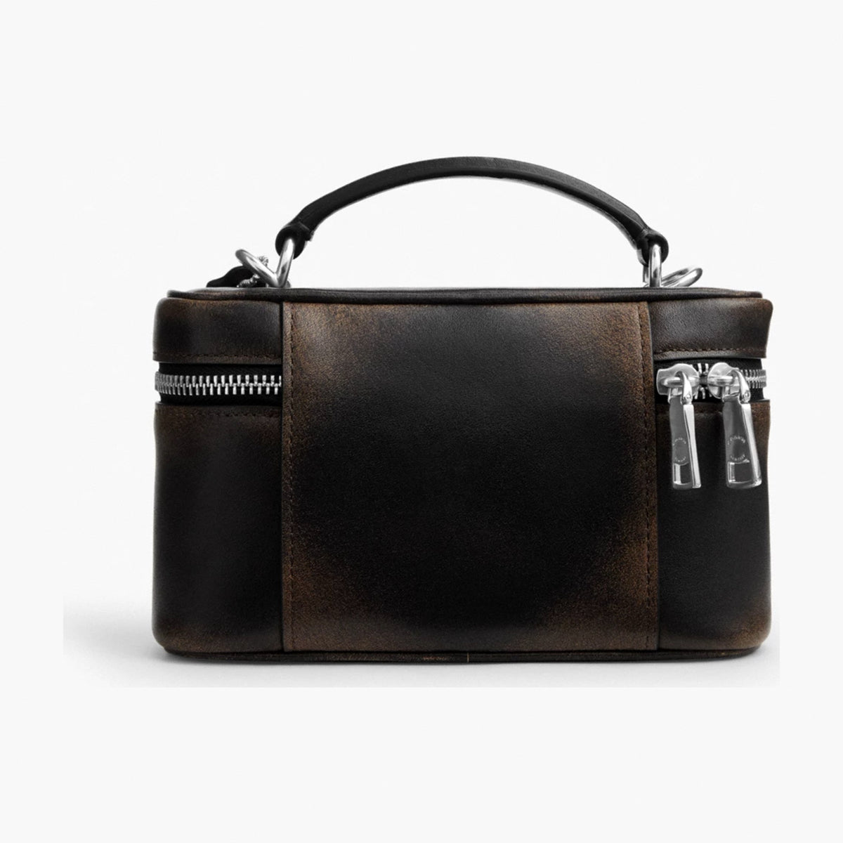 Coach Rainer Crossbody Bag 18 With Pocket In Loved Leather - Silver/Black Brown