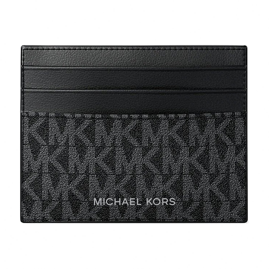 Michael Kors Cooper Signature Logo Card Case - BLACK