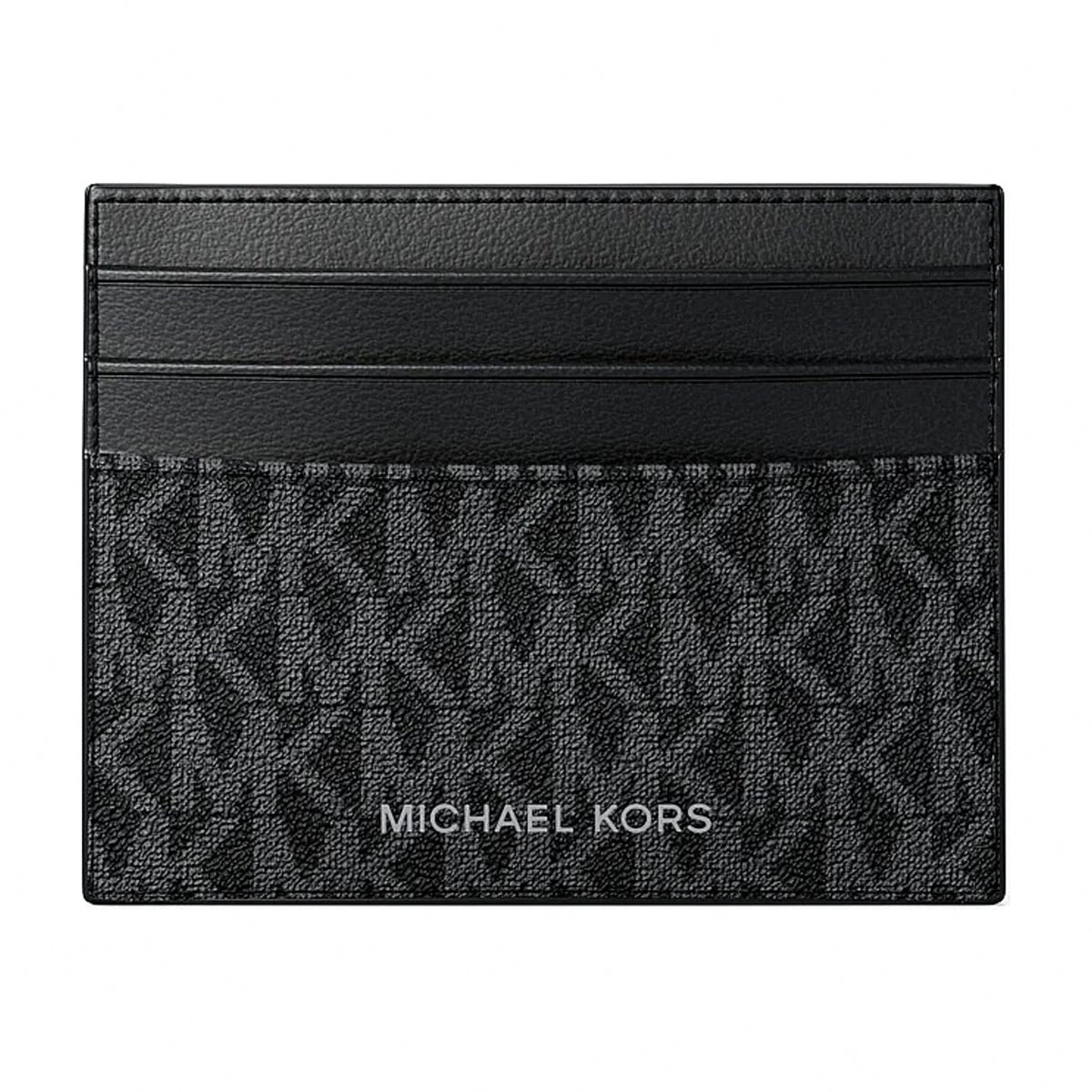 Michael Kors Cooper Signature Logo Card Case - BLACK