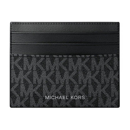 Michael Kors Cooper Signature Logo Card Case - BLACK