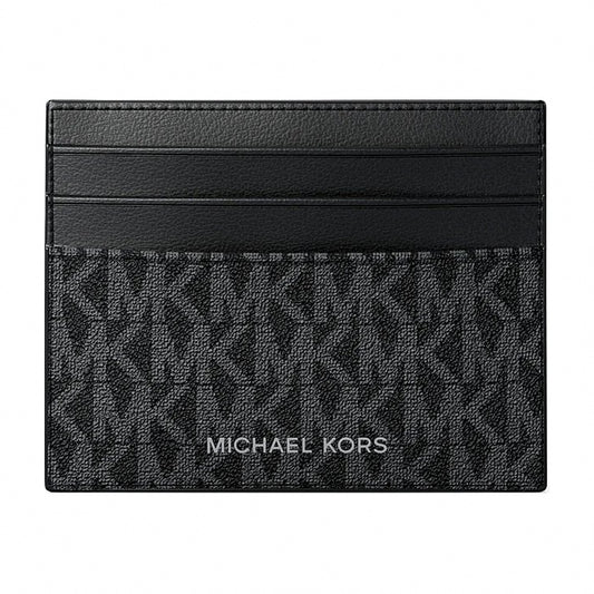 Michael Kors Cooper Signature Logo Card Case - BLACK