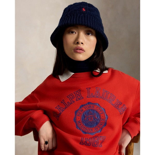Polo Ralph Lauren Cable-Knit Wool-Blend Bucket Hat - Hunter Navy