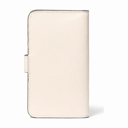 Michael Kors Jet Set Travel Medium Pebbled Leather Billfold Wallet - LT CREAM