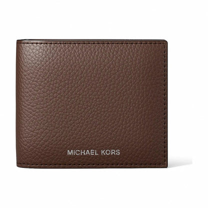 Michael Kors Cooper Pebbled Leather Billfold Wallet With Passcase - NUTMEG