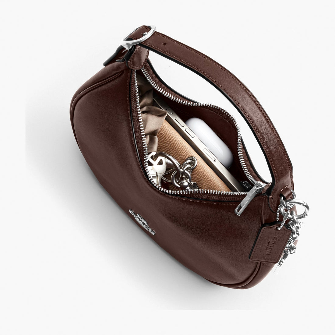 Coach Emily Shoulder Bag - Silver/Maple