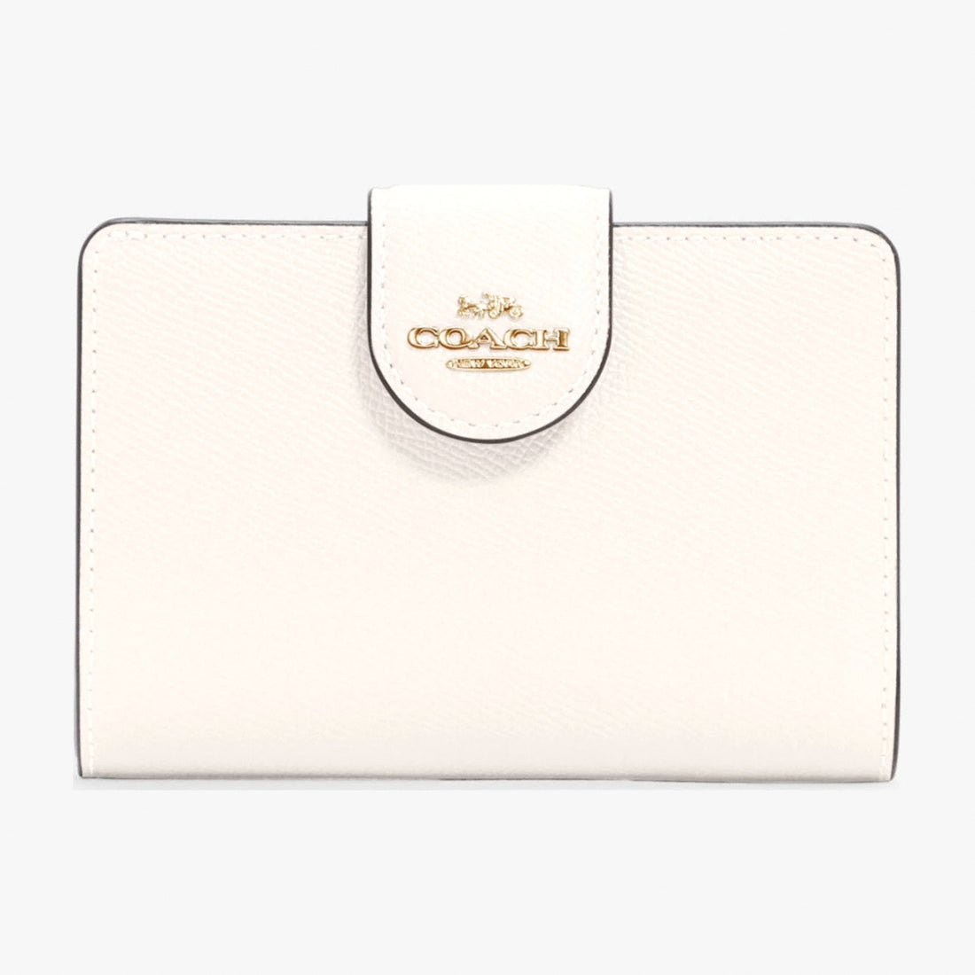 Coach Medium Corner Zip Wallet - Gold/Chalk