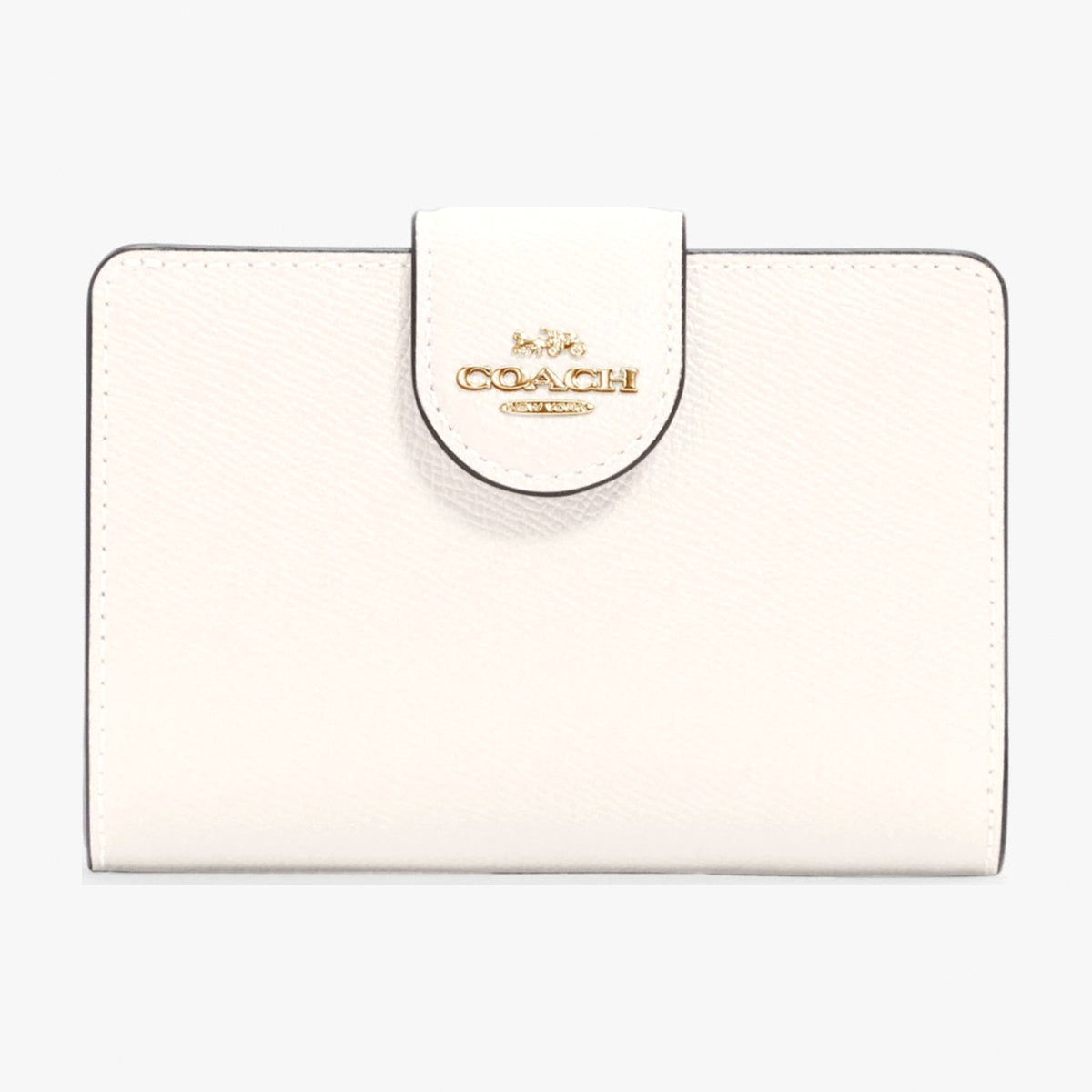 Coach Medium Corner Zip Wallet - Gold/Chalk