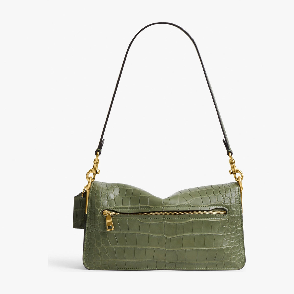 Coach Tabby Shoulder Bag 26 In Alligator - Brass/Moss