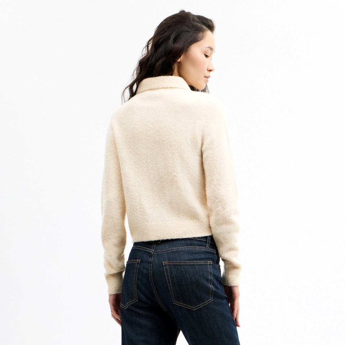 Coach Embroidered Cropped Cardigan - Ecru