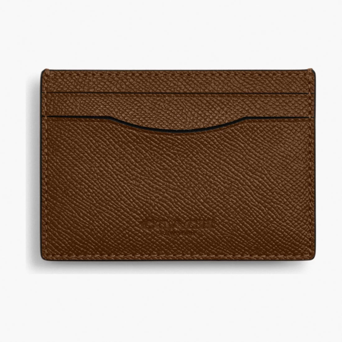 Coach Card Case With Money Clip - Silver/Chestnut