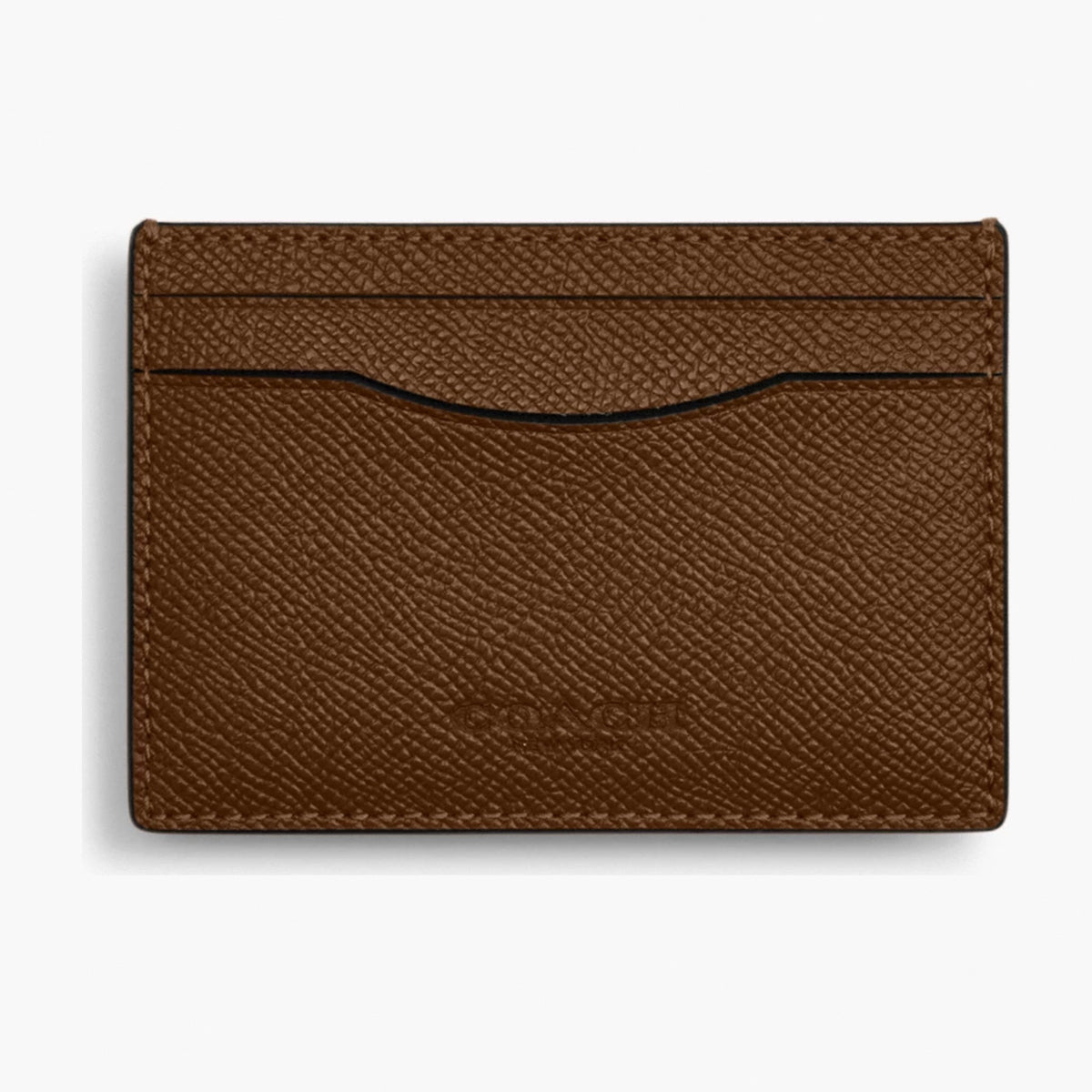 Coach Card Case With Money Clip - Silver/Chestnut