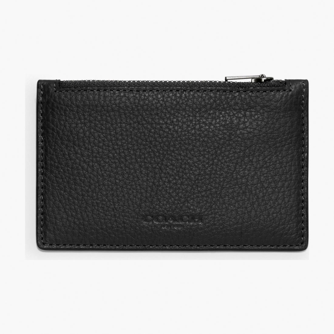 Coach Zip Card Case - Gunmetal/Black