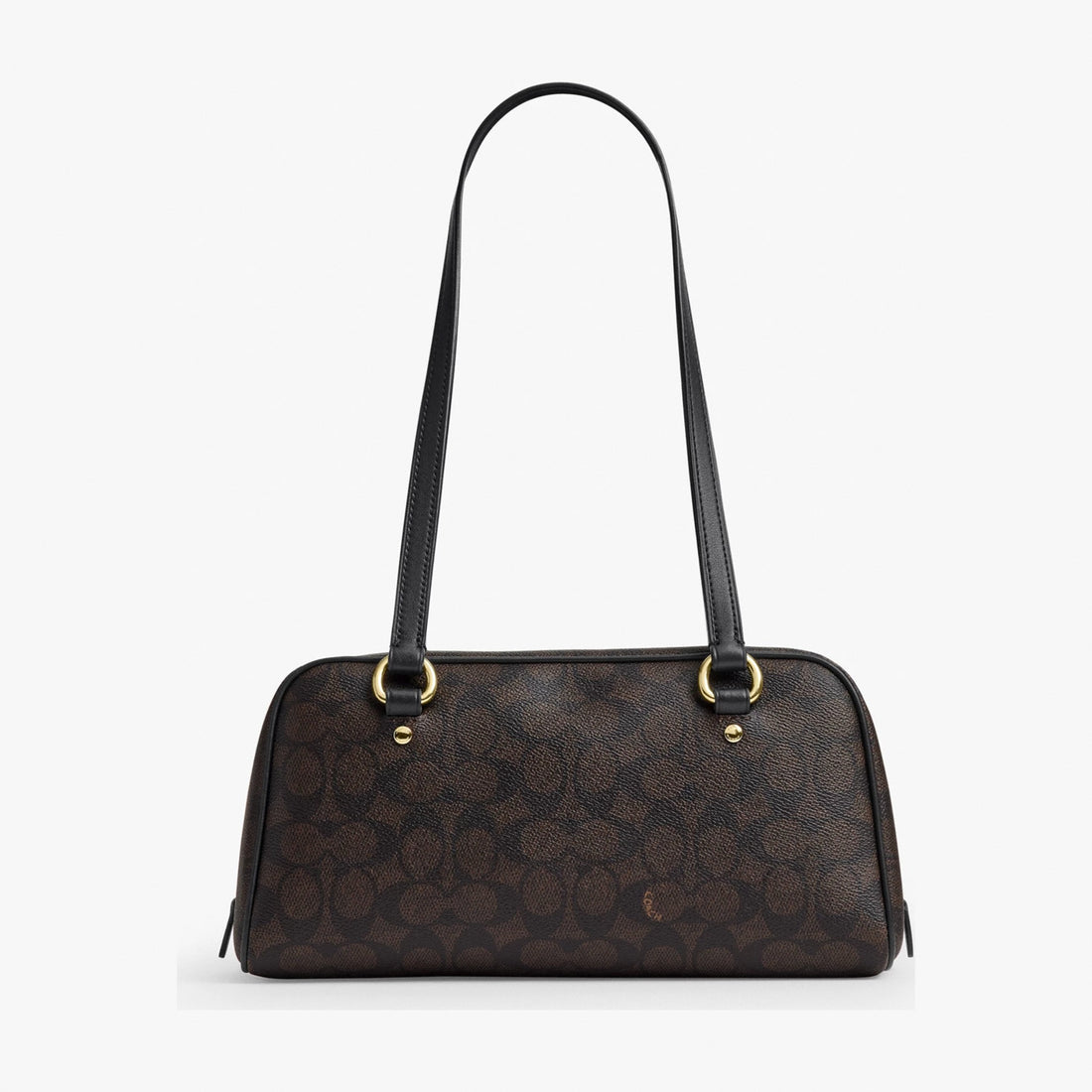 Coach Sydney Shoulder Bag In Signature Canvas - Gold/Walnut/Black