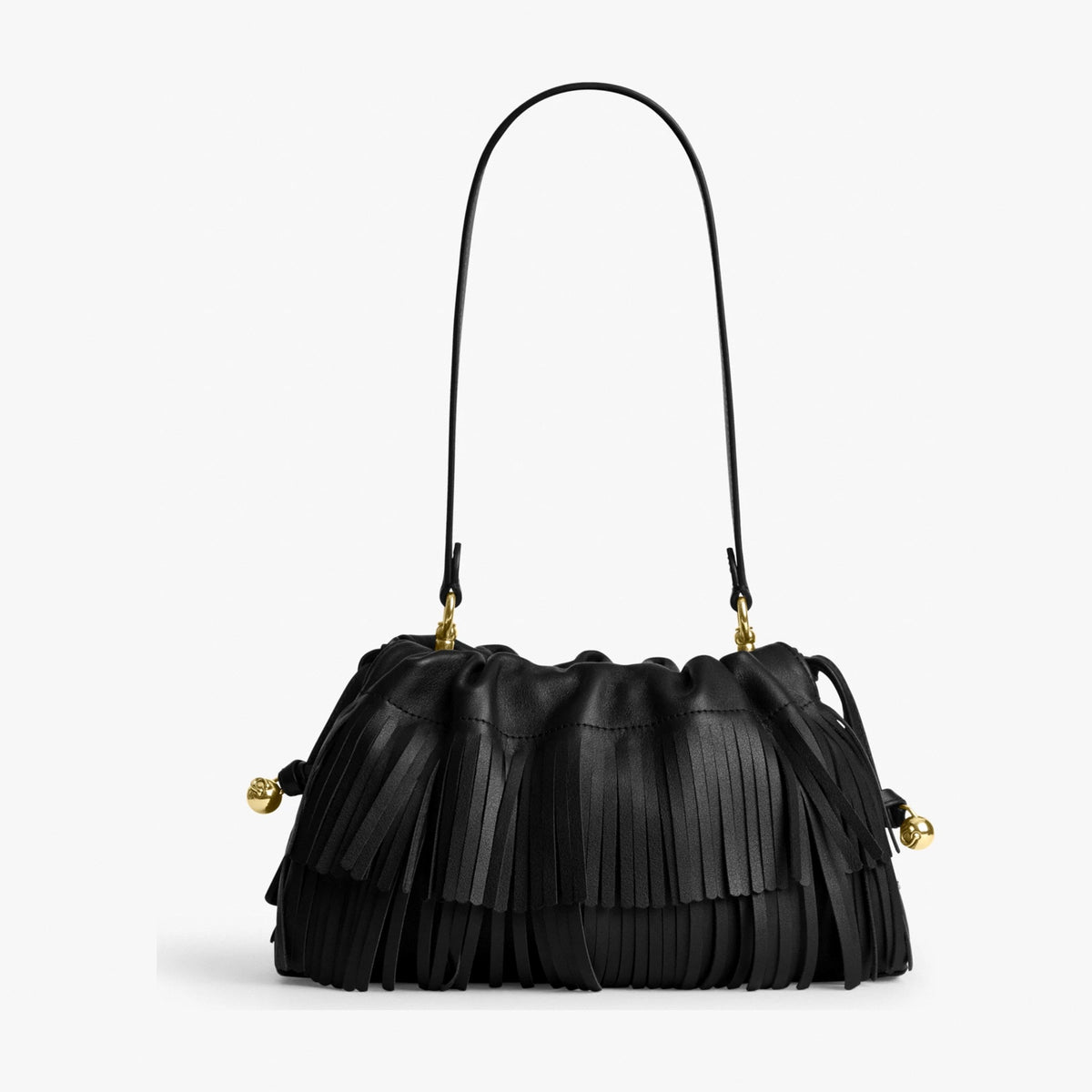 Coach Faye Shoulder Bag With Fringe - Gold/Black