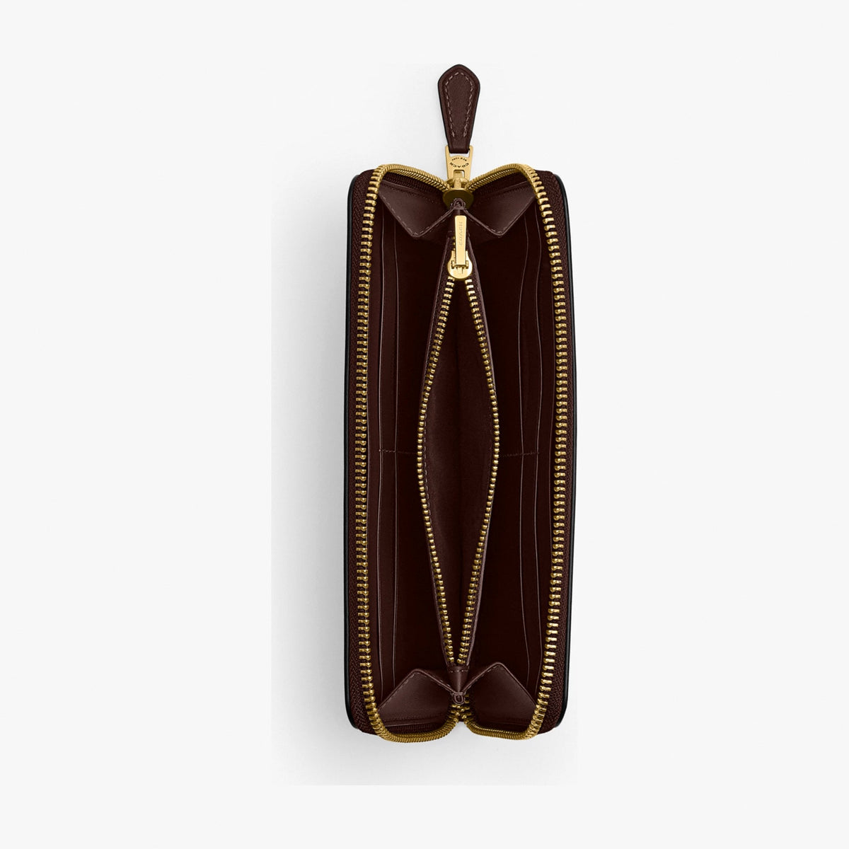 Coach New York Slim Accordion Zip Wallet - Brass/Maple