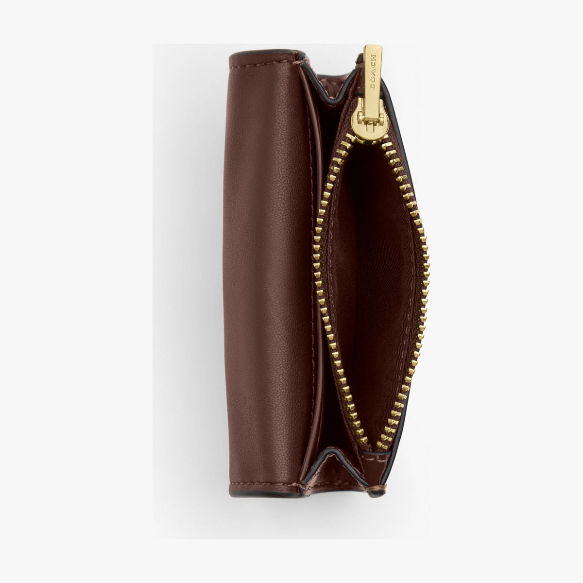 Coach Flap Card Case - Gold/Maple