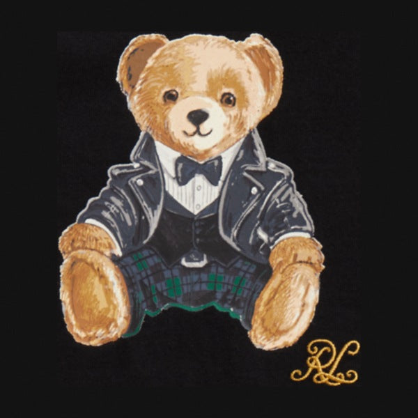 Baby Boy Baby Polo Bear Tee & Plaid Fleece Pant Set - Polo Black