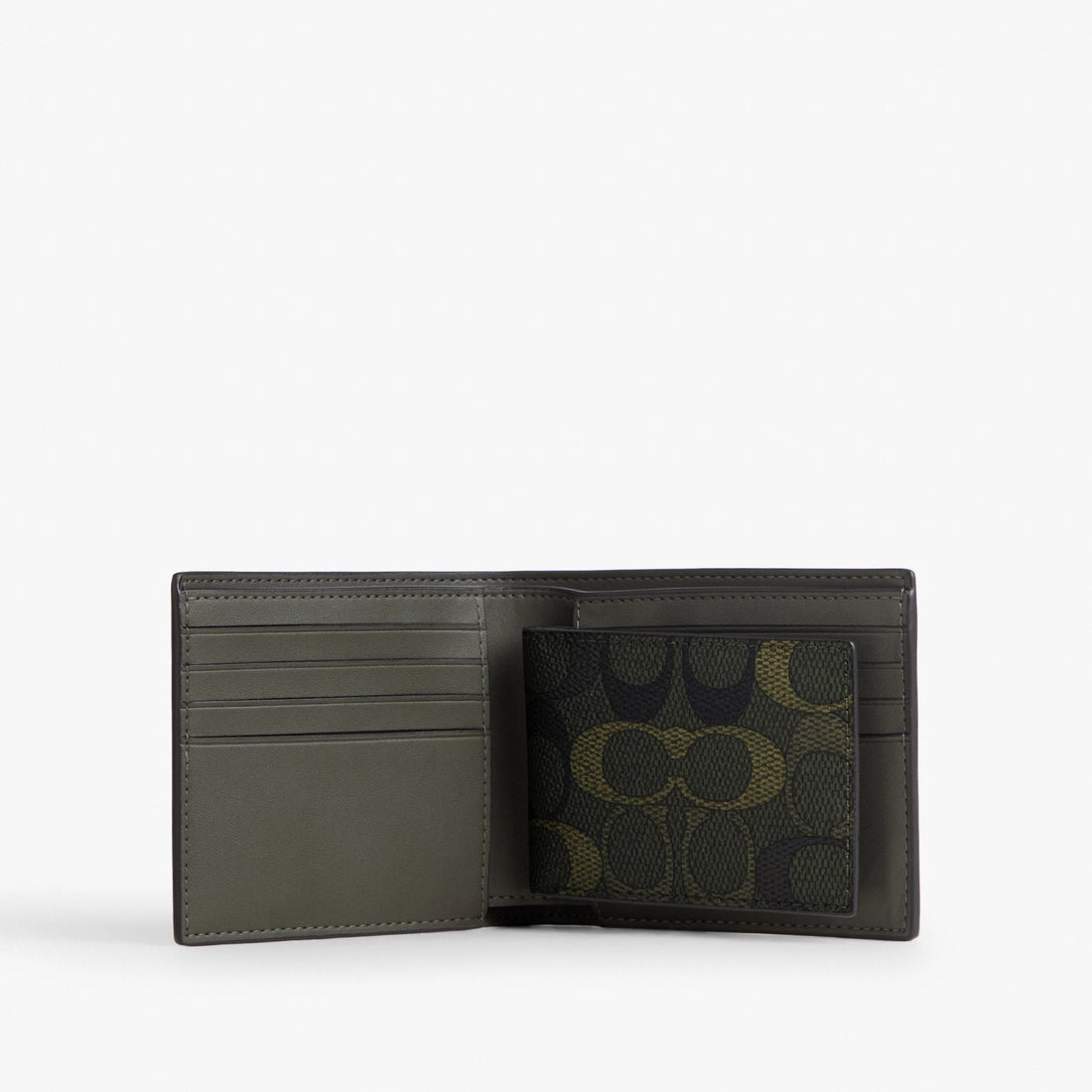 Coach 3-In-1 Wallet In Signature Camo Print - Green
