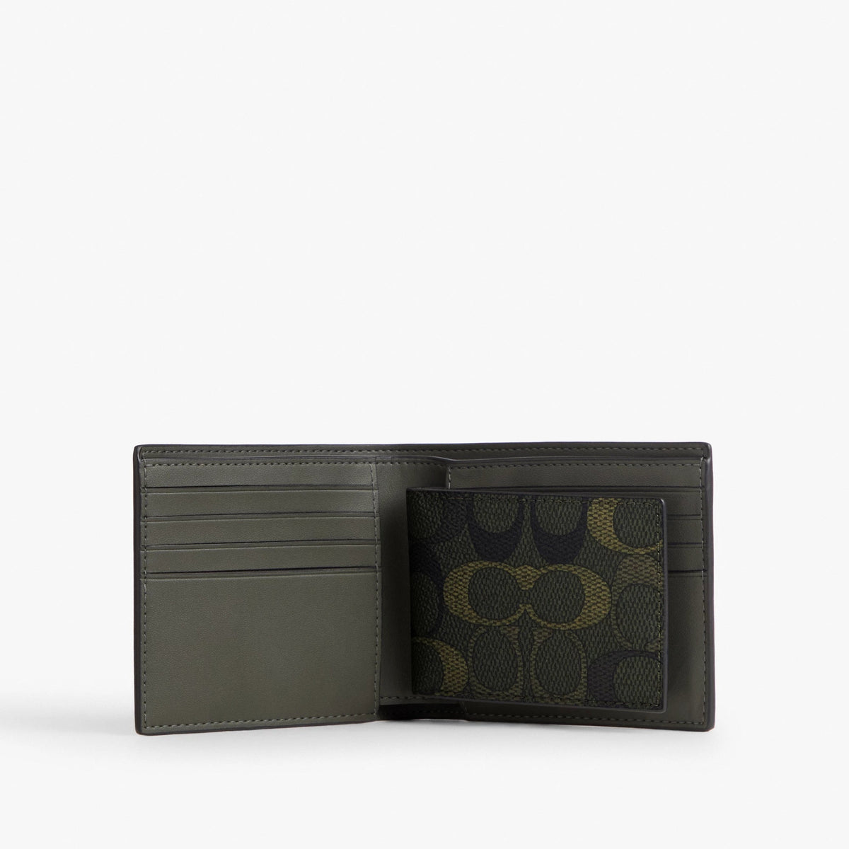 Coach 3-In-1 Wallet In Signature Camo Print - Green