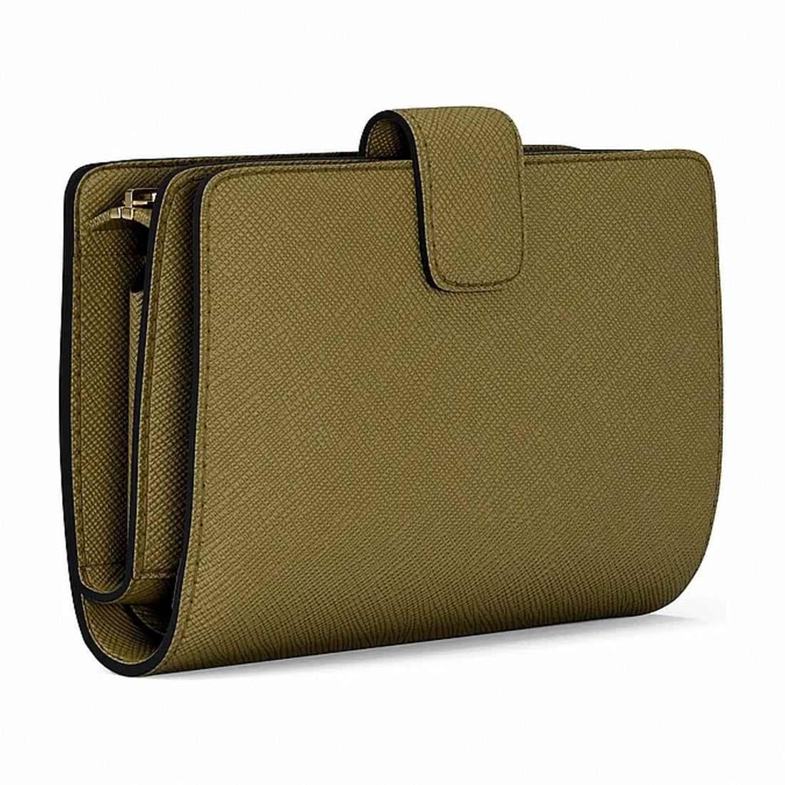Michael Kors Medium Crossgrain Leather Wallet - OREGANO