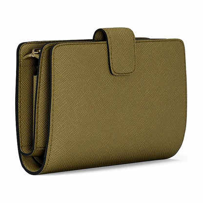 Michael Kors Medium Crossgrain Leather Wallet - OREGANO