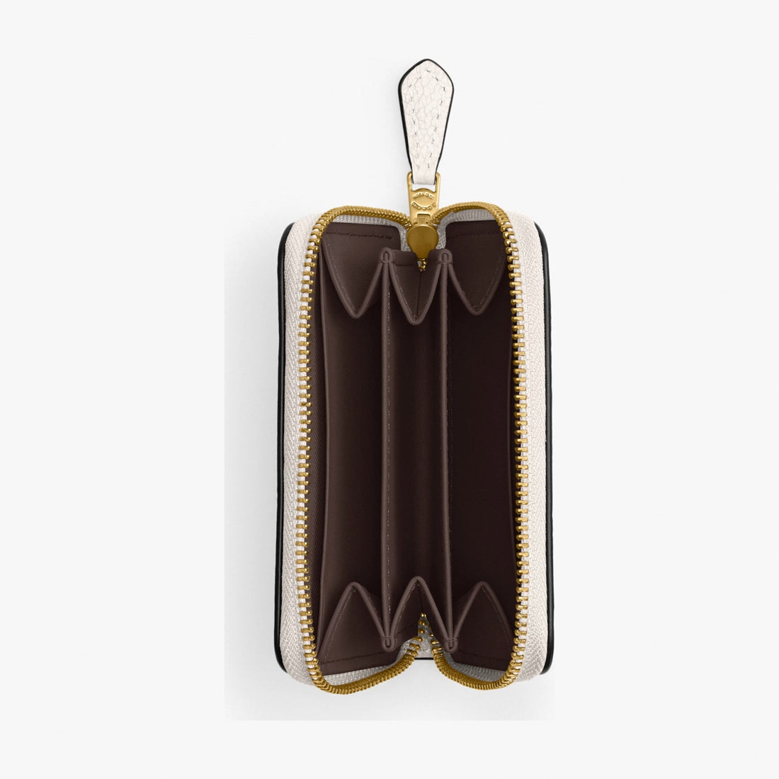 Coach Essential Small Zip Around Card Case - Brass/Chalk