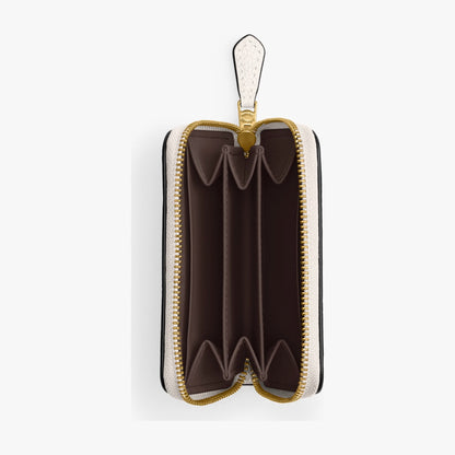 Coach Essential Small Zip Around Card Case - Brass/Chalk