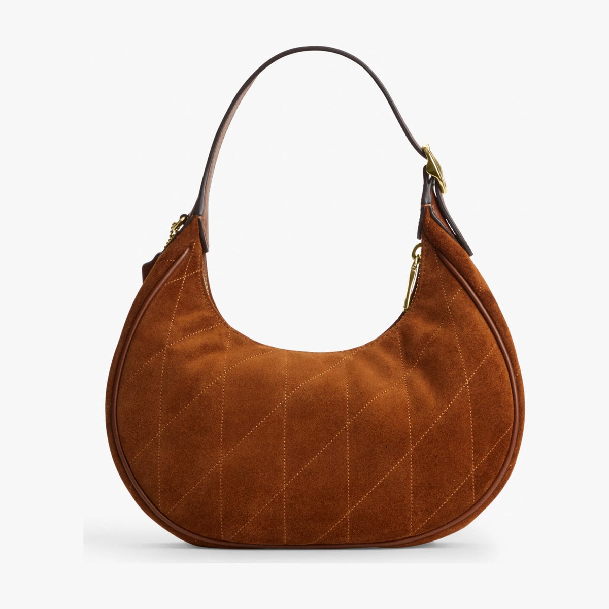 Coach Emily Shoulder Bag With Quilting - Gold/Warm Brown