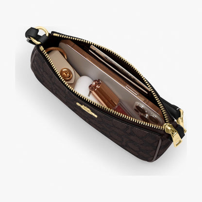 Coach Nolita 19 In Signature Canvas - Gold/Walnut/Black
