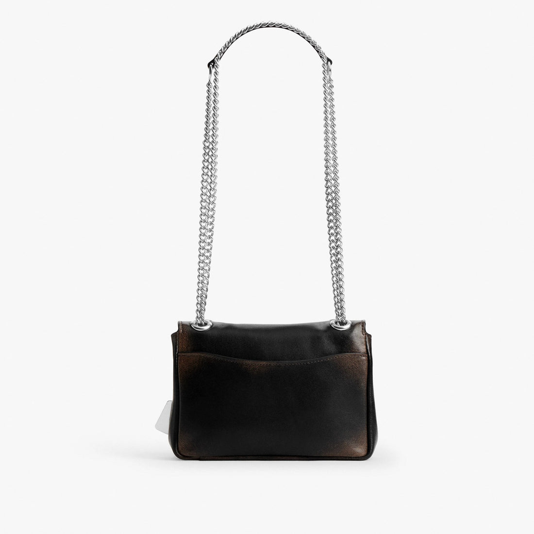 Coach Elodie Crossbody Bag 18 In Loved Leather - Silver/Black Brown