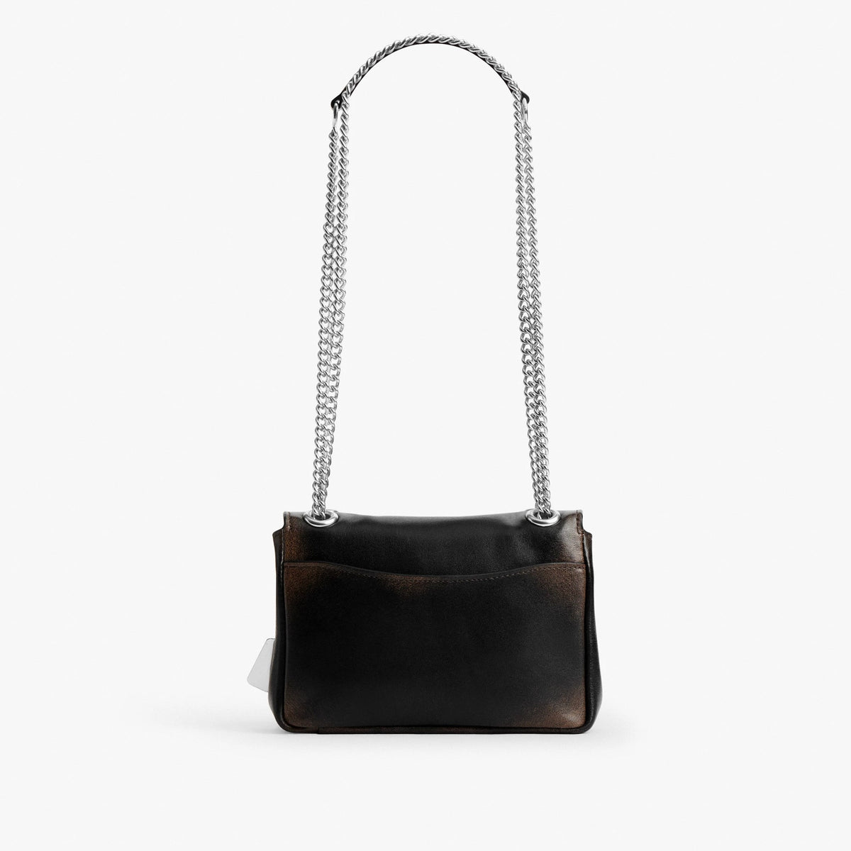 Coach Elodie Crossbody Bag 18 In Loved Leather - Silver/Black Brown