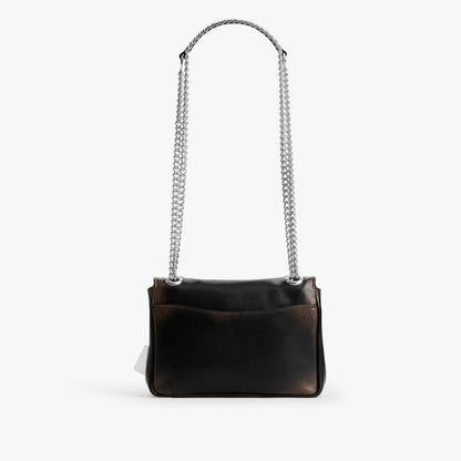 Coach Elodie Crossbody Bag 18 In Loved Leather - Silver/Black Brown