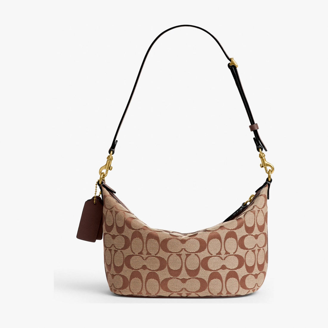Coach Demi Bag In Signature Jacquard - Brass/Khaki Maple