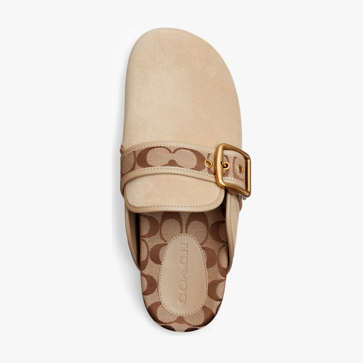 Coach Archival Buckle Clog With Signature Jacquard - Oat