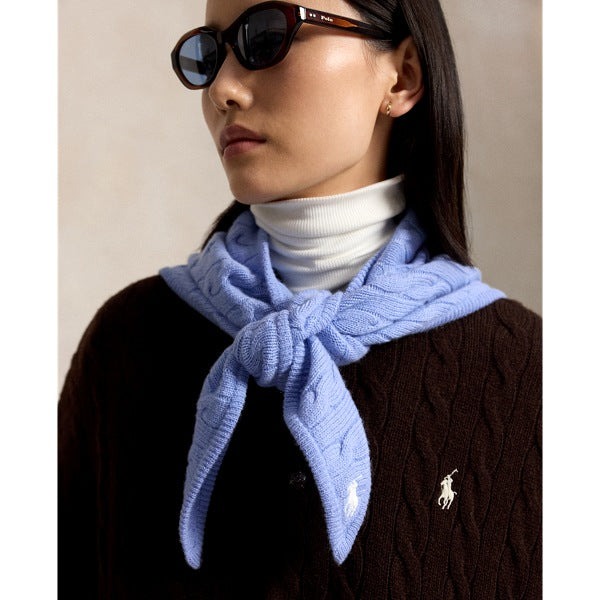 Polo Ralph Lauren Wool-Cashmere Triangle Scarf - Dress Shirt Blue