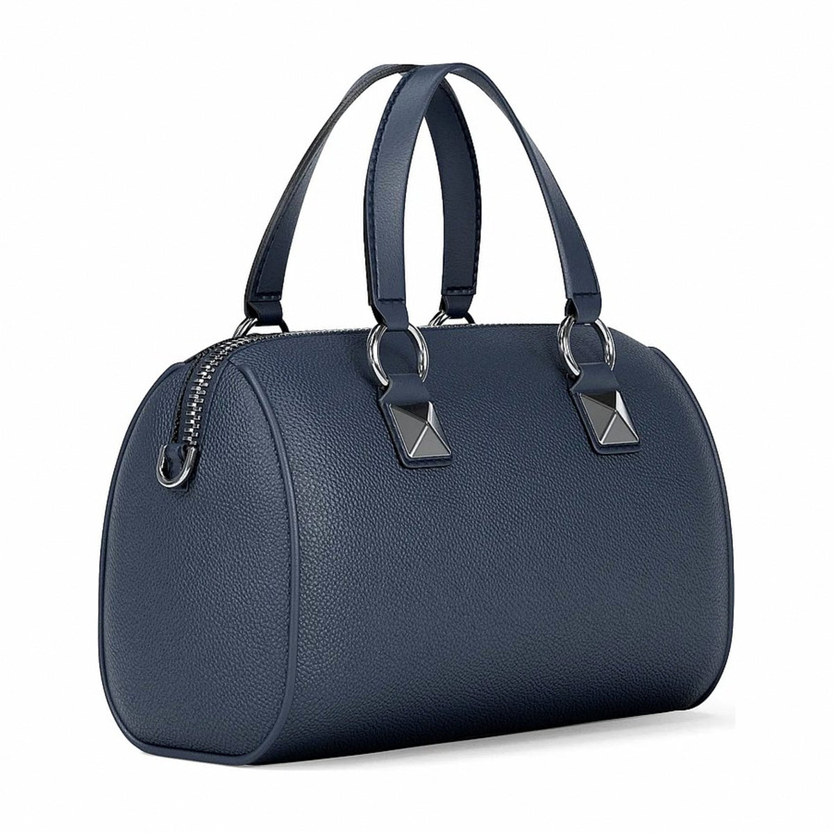 Michael Kors Grayson Small Pebbled Leather Duffel Crossbody Bag - NAVY