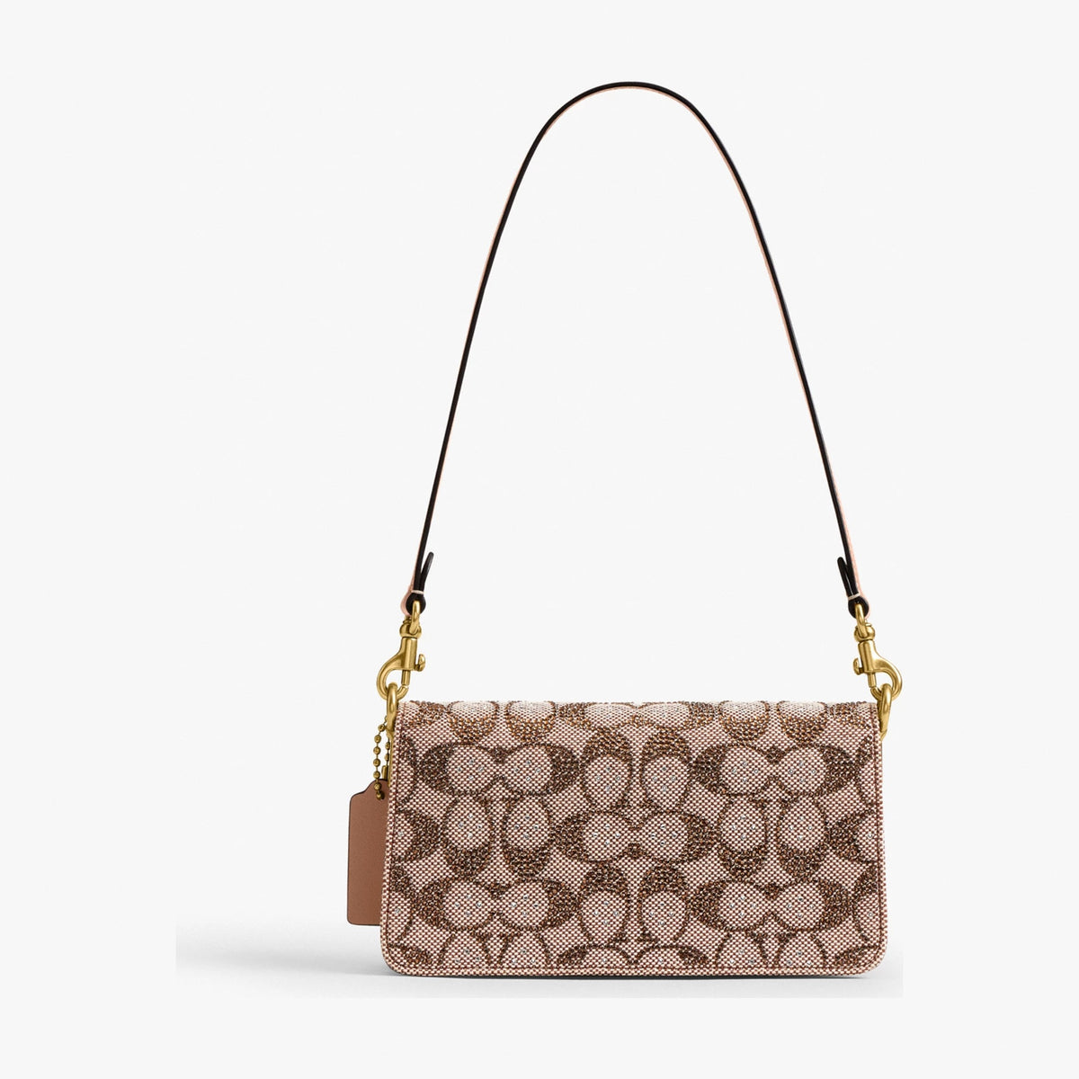 Coach Soft Tabby Shoulder Bag 20 In Crystal Signature Jacquard - Brass/Mushroom