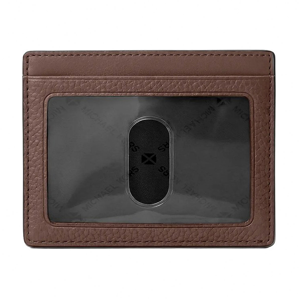 Michael Kors Cooper Pebbled Leather Card Case - NUTMEG